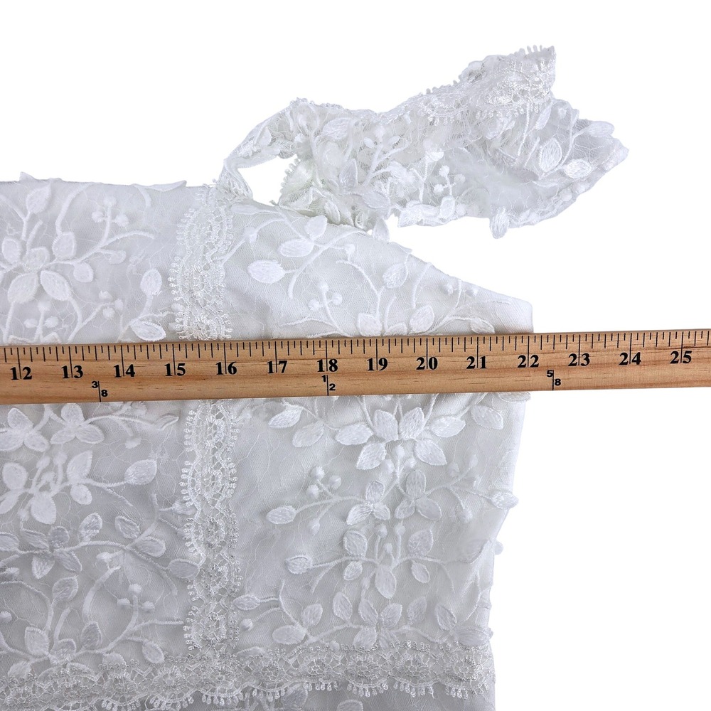Arula Brixta Dress 3X White Floral Lace Maxi Bridal Formal - Picture 5 of 11
